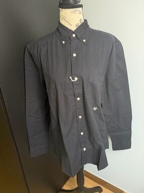 J.Crew slim untucked broken-in oxford black Shirt size M NWT
